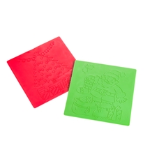 Christmas Rubbing and Embossing Plates - Pack of 2